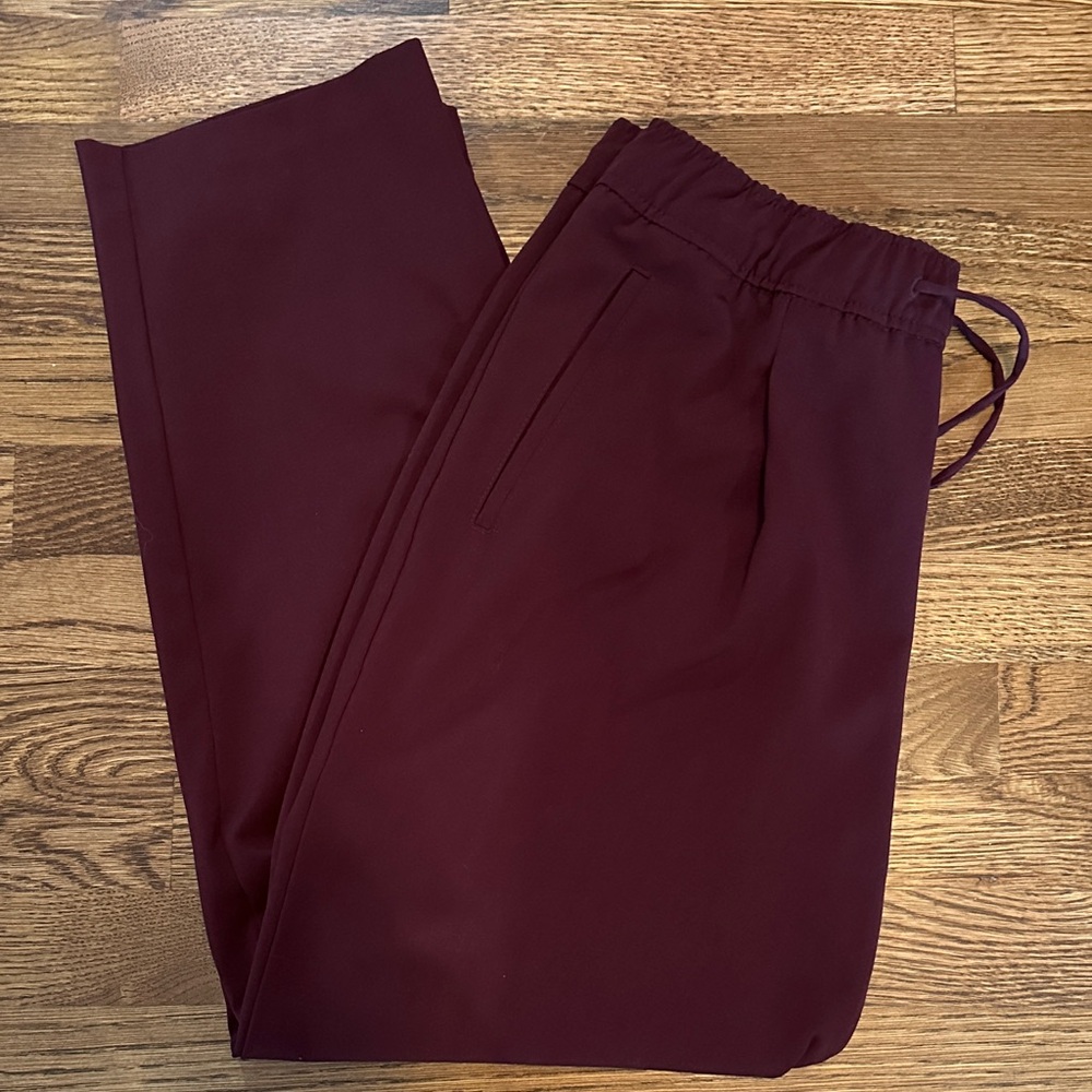 Old Navy Women's Maroon Elastic Waist Drawstring Pants